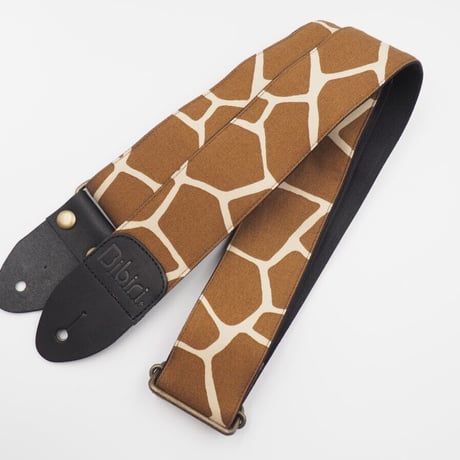 帆布ギターストラップ【キリン柄】アニマル | Handmade Japanese Guitar Strap