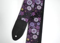 和柄　ギターストラップ　金襴　菊吹雪 | Handmade Japanese Guitar Strap