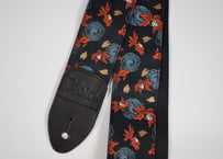 和柄　ギターストラップ　金襴　金魚と波紋 | Handmade Japanese Guitar Strap