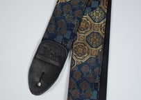 和柄　ギターストラップ　金襴　エスニック流線 | Handmade Japanese Guitar Strap