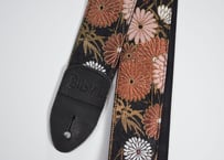 和柄　ギターストラップ　金襴　笹菊 | Handmade Japanese Guitar Strap