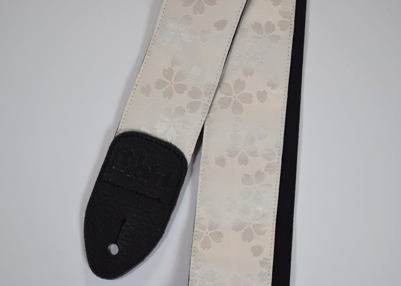 【新品未使用】 一点物 ハンドメイド 和柄 ギターストラップ 和柄 ギターストラップ 桜 | Handmade Japanese Guitar Strap