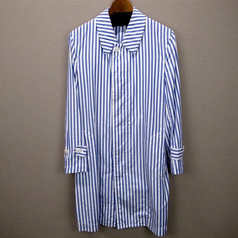 COMME des GARÇONS HOMME PLUS ストライプステンカラーコート | C