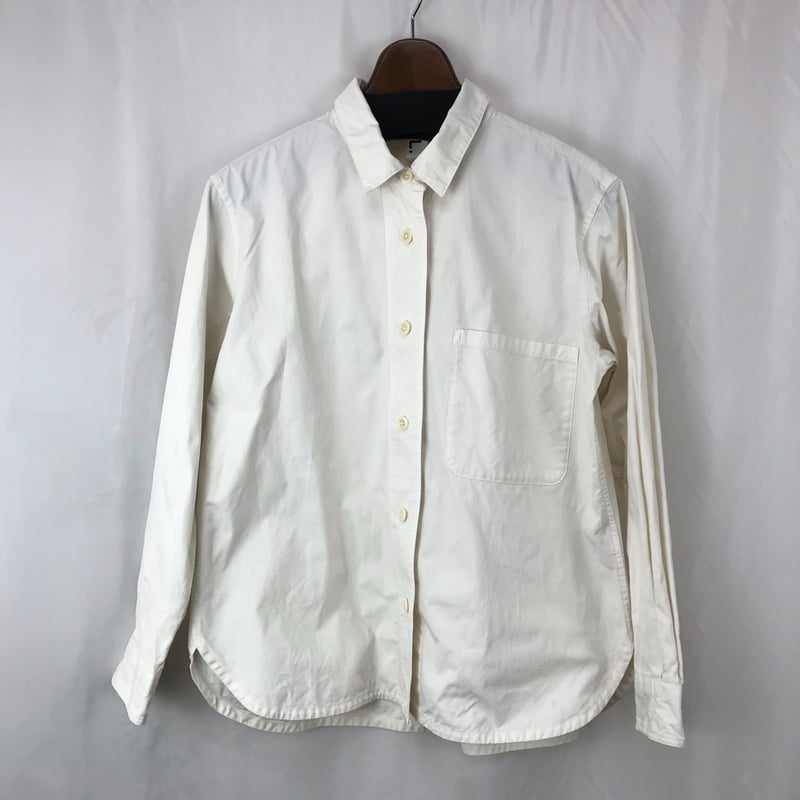 美品 マーガレットハウエル MHL. コットン ワークシャツ 長袖 L 白 MHL. ワークシャツ | CABOURG