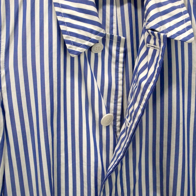 COMME des GARÇONS HOMME PLUS ストライプステンカラーコート | C