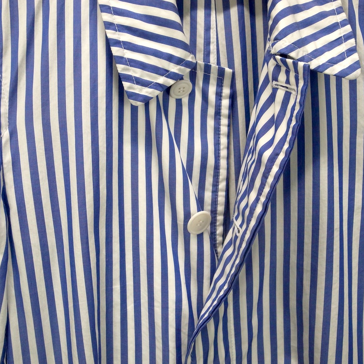 COMME des GARÇONS HOMME PLUS ストライプステンカラーコート | C
