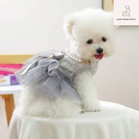 愛犬用パールネックレスチュールドレス
