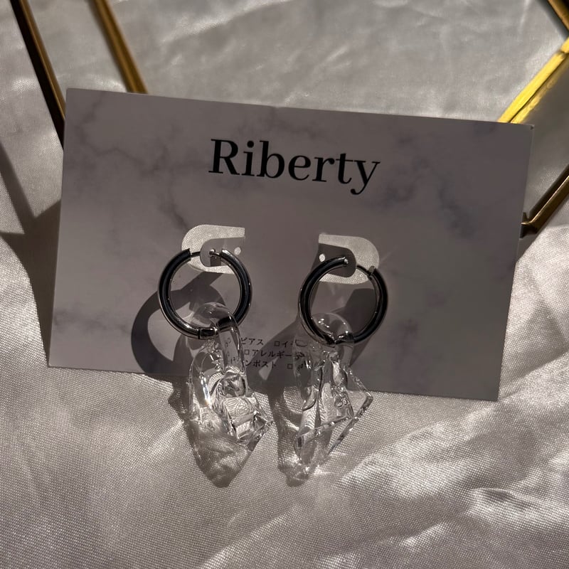 SALE フープピアス シルバーピアス クリアビーズ ちゅるんピアス Churu-Uru-ちゅるうる- | 𝐑𝐢𝐛𝐞𝐫𝐭𝐲