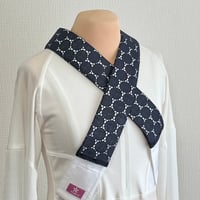 びじゅばん専用衿カバー　わつなぎレースネイビー