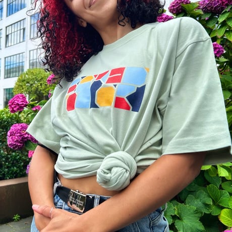 Stained Glass Tee Sage Green