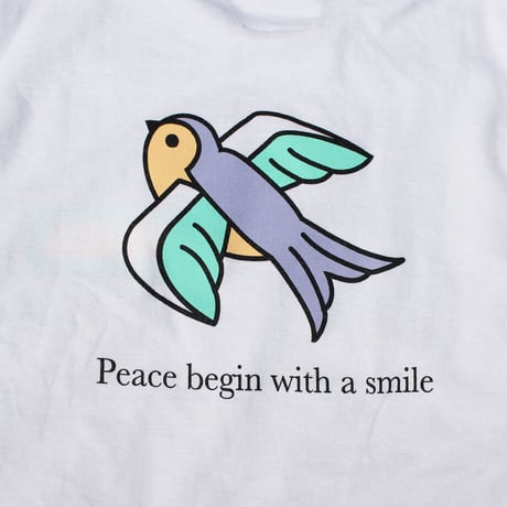 Colorful pigeon Long sleeve TEE White