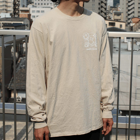 Smile Long Sleeve Tee Beige