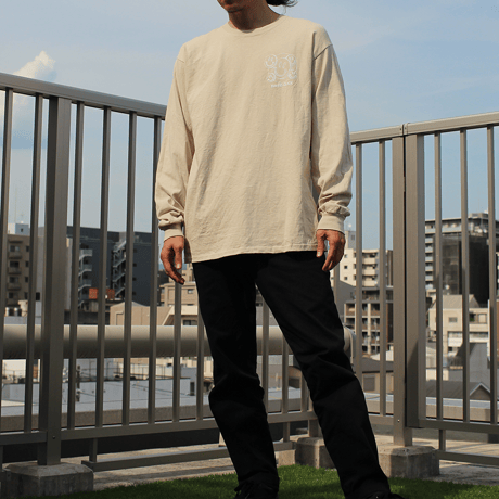 Smile Long Sleeve Tee Beige