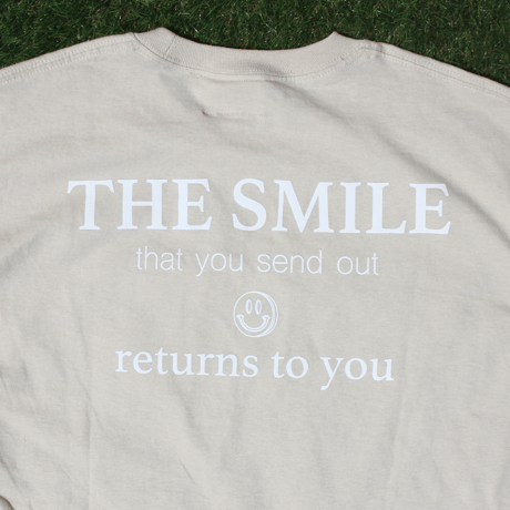 Smile Long Sleeve Tee Beige