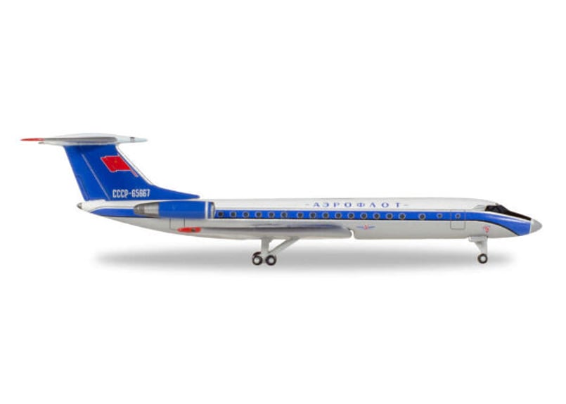軍*姿様 Herpa Interflug Tupolev 134A 1/500 Herpa ヘルパ TU134A アエロフロート 1/500 [529938] | Easte
