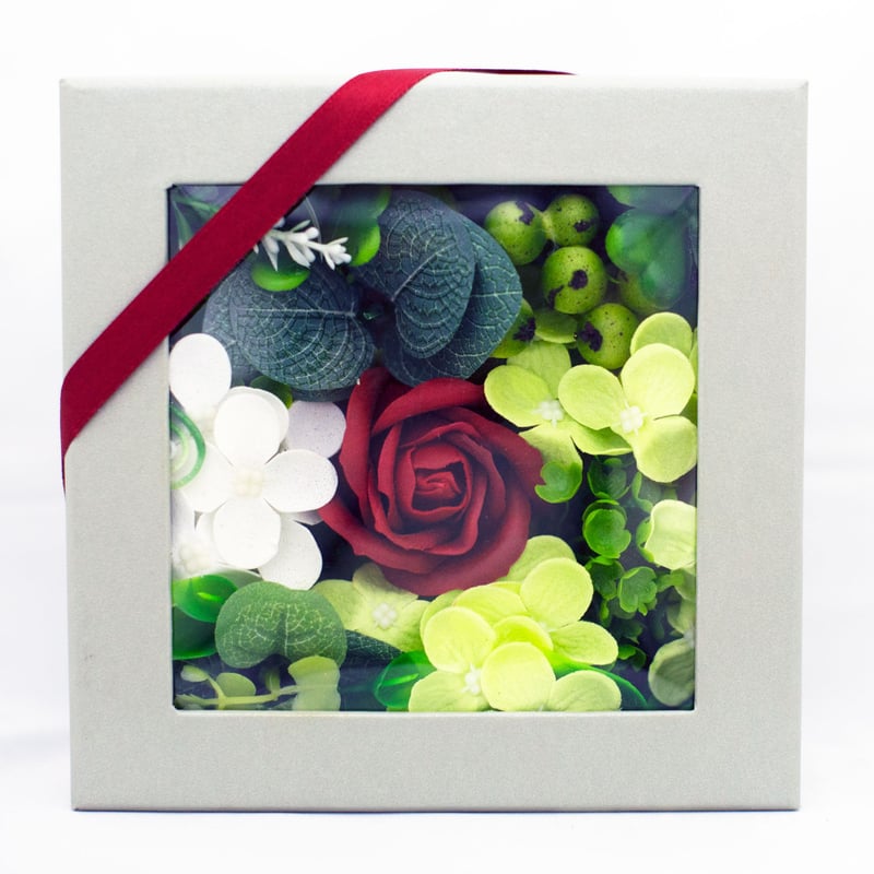 ボタニカル ソープフラワーBOX -25(赤） | CranLinks