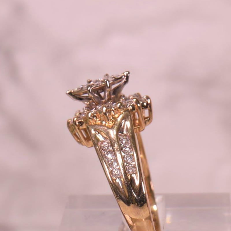 ☆Made in U.S.A☆K14ダイヤモンドリング☆マーキースデザイン☆ ☆Made in U.S.A☆K14ダイヤモンドリング☆マーキースデザイン☆