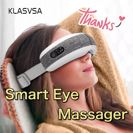 KLASVSA スマートアイマッサージャー / ホットアイマスク リラックス 自分時間 コードレス 目元エステ 眼精疲労回復 アイウォーマー アイケア