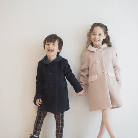 《Navy》Classic Wool Blend Long Coat