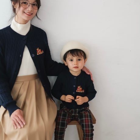 《Navy》Bear Cardigan(kids)