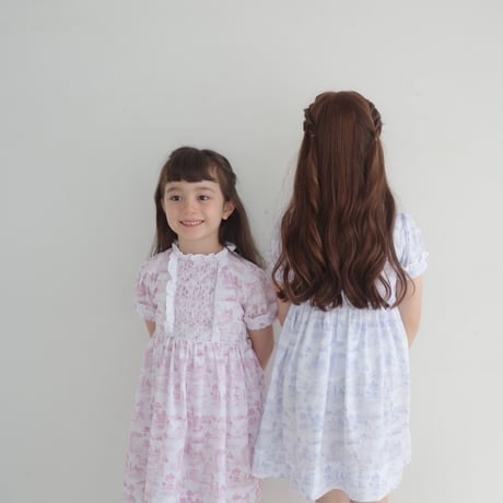《Pink》toile de Jouy dress