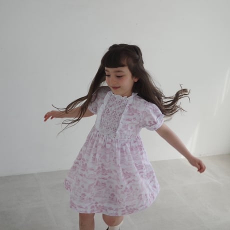 《Pink》toile de Jouy dress