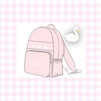 Swan backpack 《名入れ刺繍》