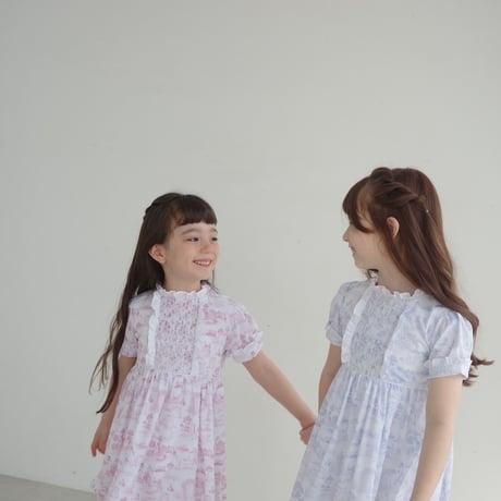 《Pink》toile de Jouy dress