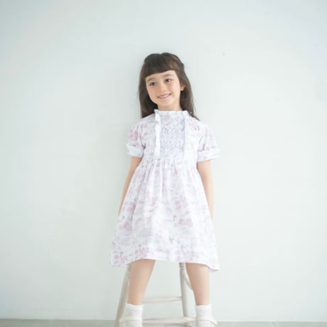 《Pink》toile de Jouy dress