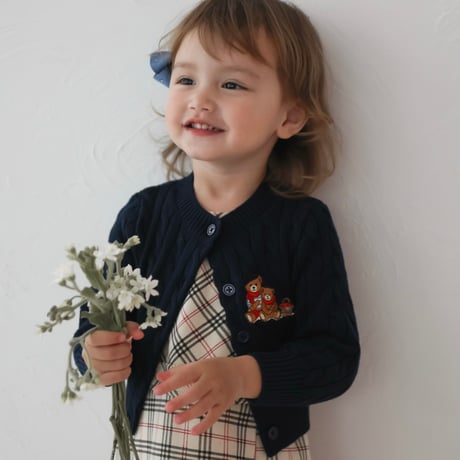《Navy》Bear Cardigan(kids)