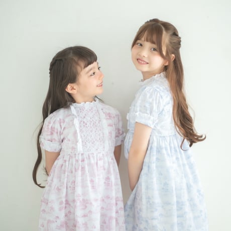 《Blue》toile de Jouy dress