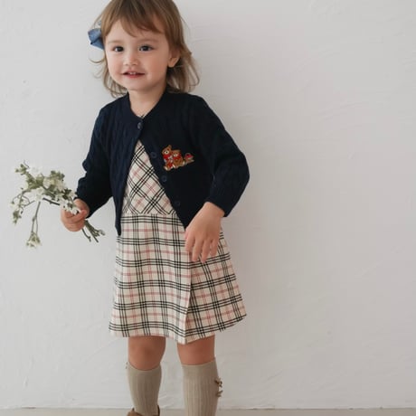 《Navy》Bear Cardigan(kids)