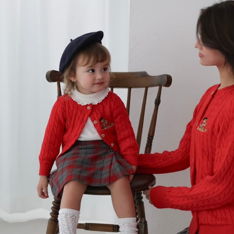 《Red》Bear Cardigan(kids)