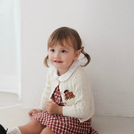 《Cream》Bear Cardigan(kids)