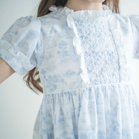 《Blue》toile de Jouy dress