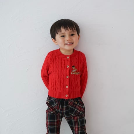 《Red》Bear Cardigan(kids)