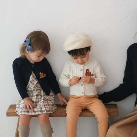 《Cream》Bear Cardigan(kids)