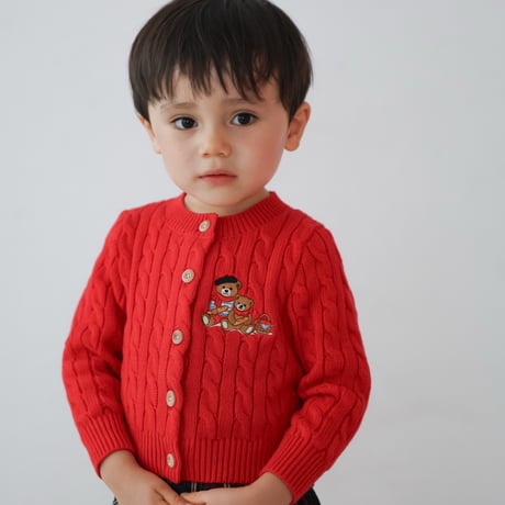 《Red》Bear Cardigan(kids)