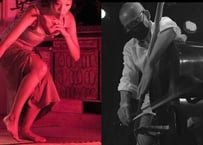 「Improvisatoren vol.7　舞燈音」柳原たつお(ba) レンカ(踊り)  2022.04.04.29 配信動画