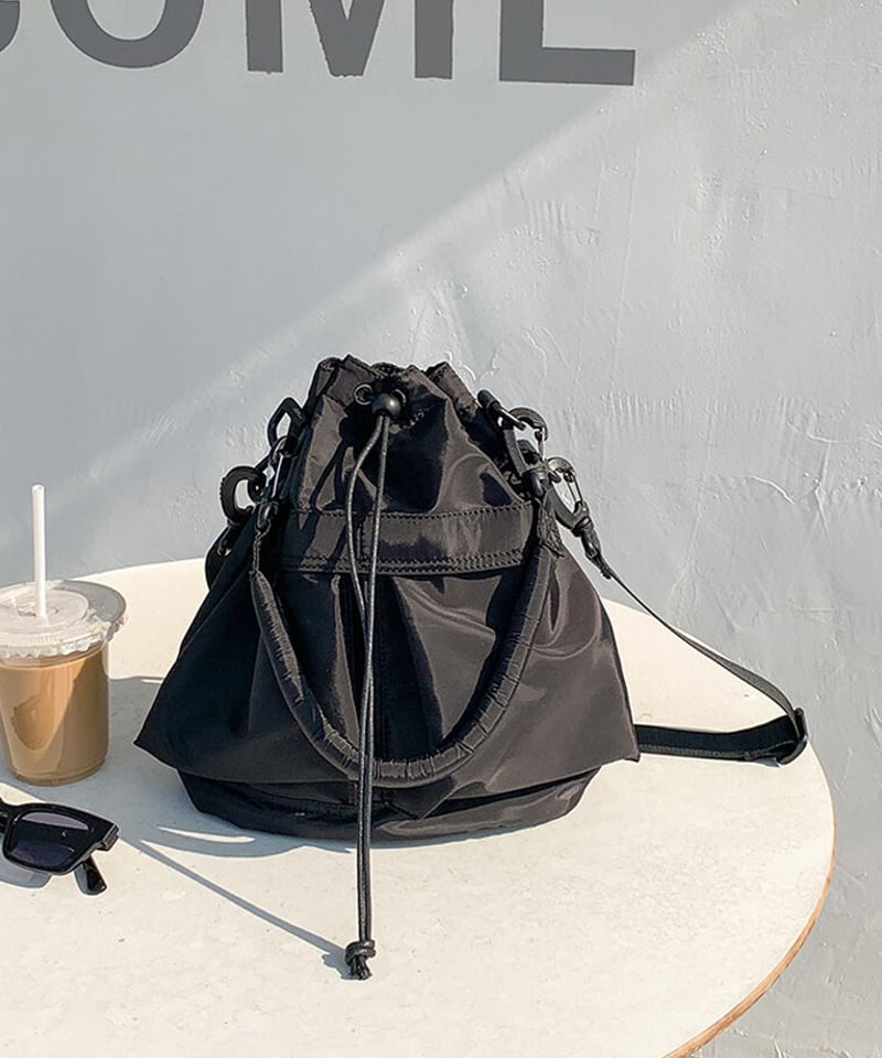 ドローコードショルダーバッグ【natural,beige,black,khaki】 | NOKA