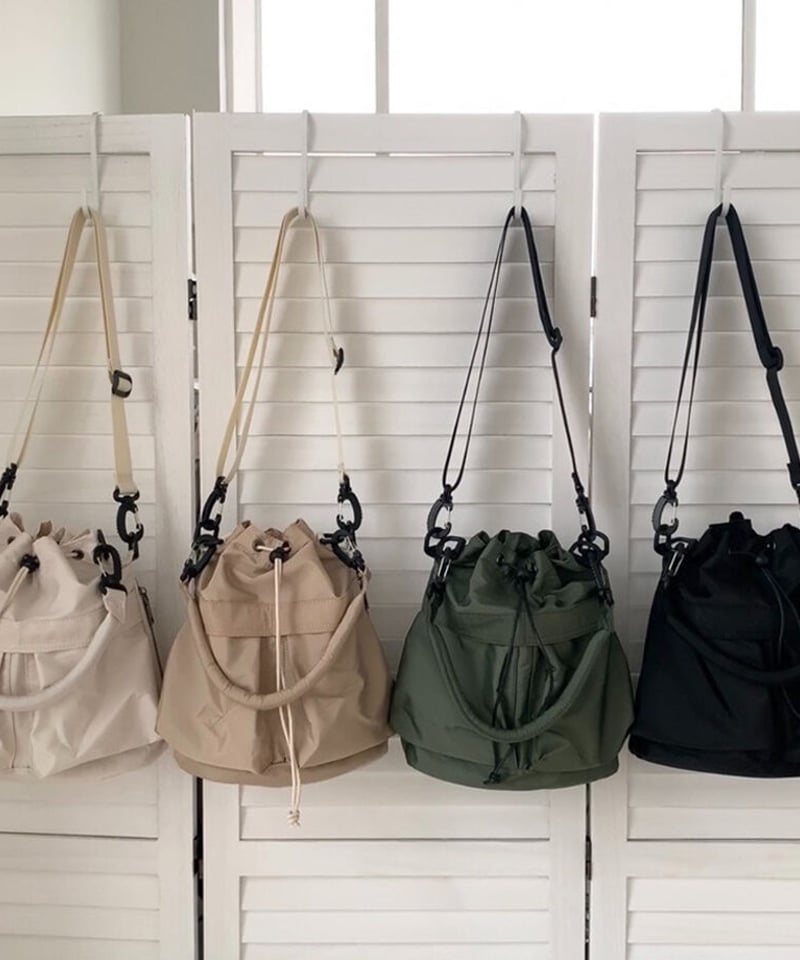 ドローコードショルダーバッグ【natural,beige,black,khaki】 | NOKA