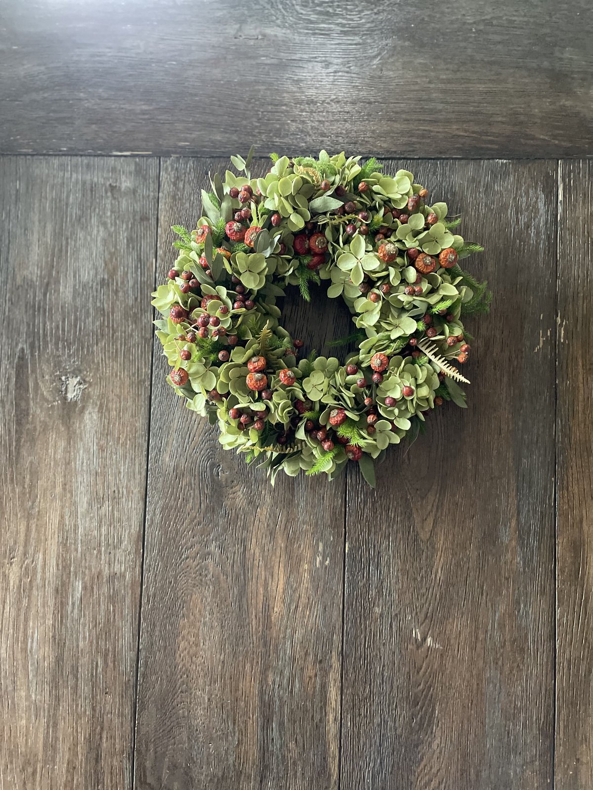 アナベルのラウンドリース　ドライフラワーリース　19cm アナベルのラウンドリース ドライフラワーリース 19cm アナベル