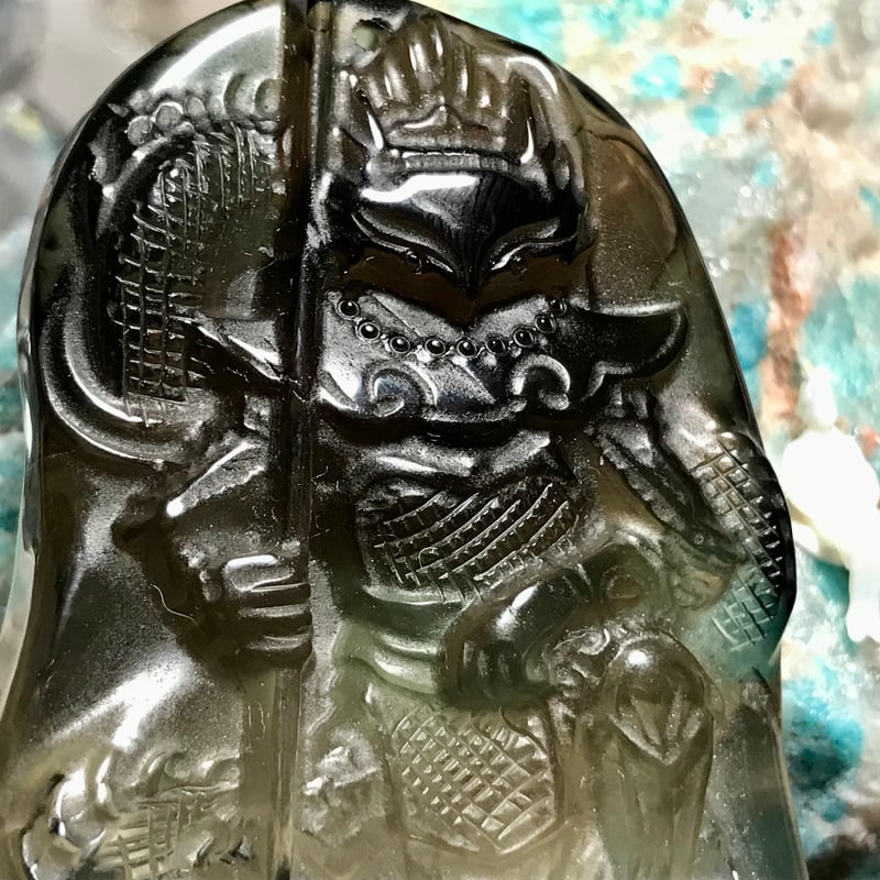 高品質】スモーキークォーツ カービング 龍 九尾将軍 ネックレス