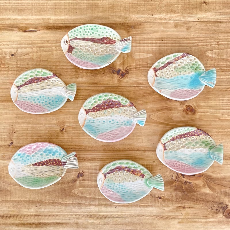 さかな アラビア平皿8枚セット さかな アラビア平皿8枚セット さかな