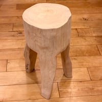 Hinoki Wood Stool No.1716 | Wood Factory Silky