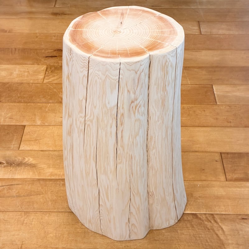 ひのき　丸太 スツール 椅子　No.1714 Hinoki Wood Stool No.1714 | Wood Factory Silky