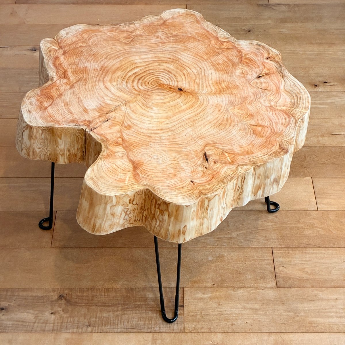 Hinoki Iron Table 】No.1587 | Wood Factory Silky