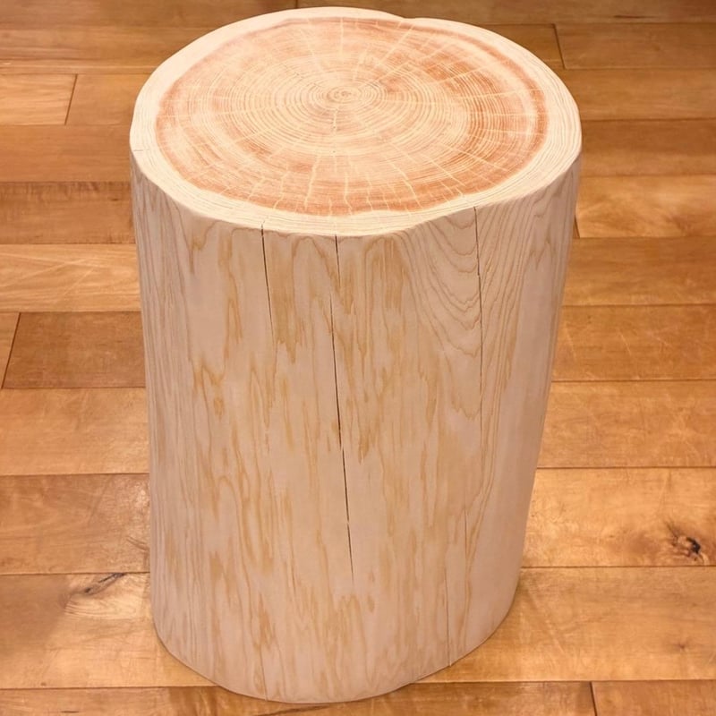 丸太檜ヒノキスツールローテーブル座椅子台座Wood Log Stool Hinoki Wood Stool No.1654 | Wood Factory Silky