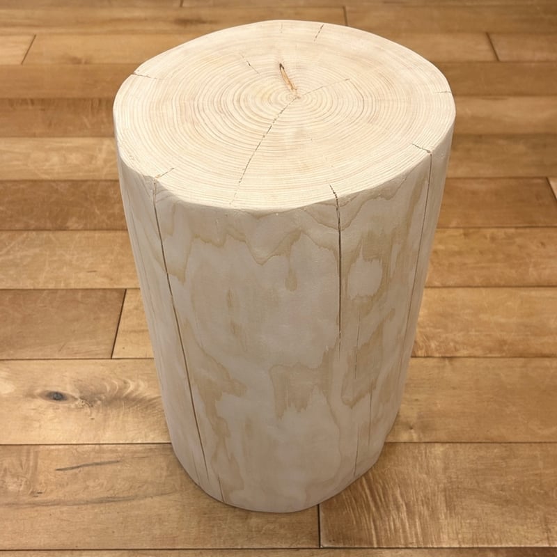 ひのきの丸太スツール背もたれ付き ひのきの丸太スツール背もたれ付き