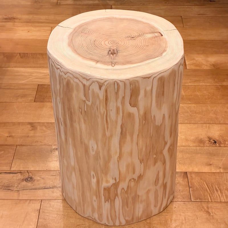 丸太　椅子　木製　杉　スツール　ハンドメイド Sugi Wood Stool No.1668 | Wood Factory Silky